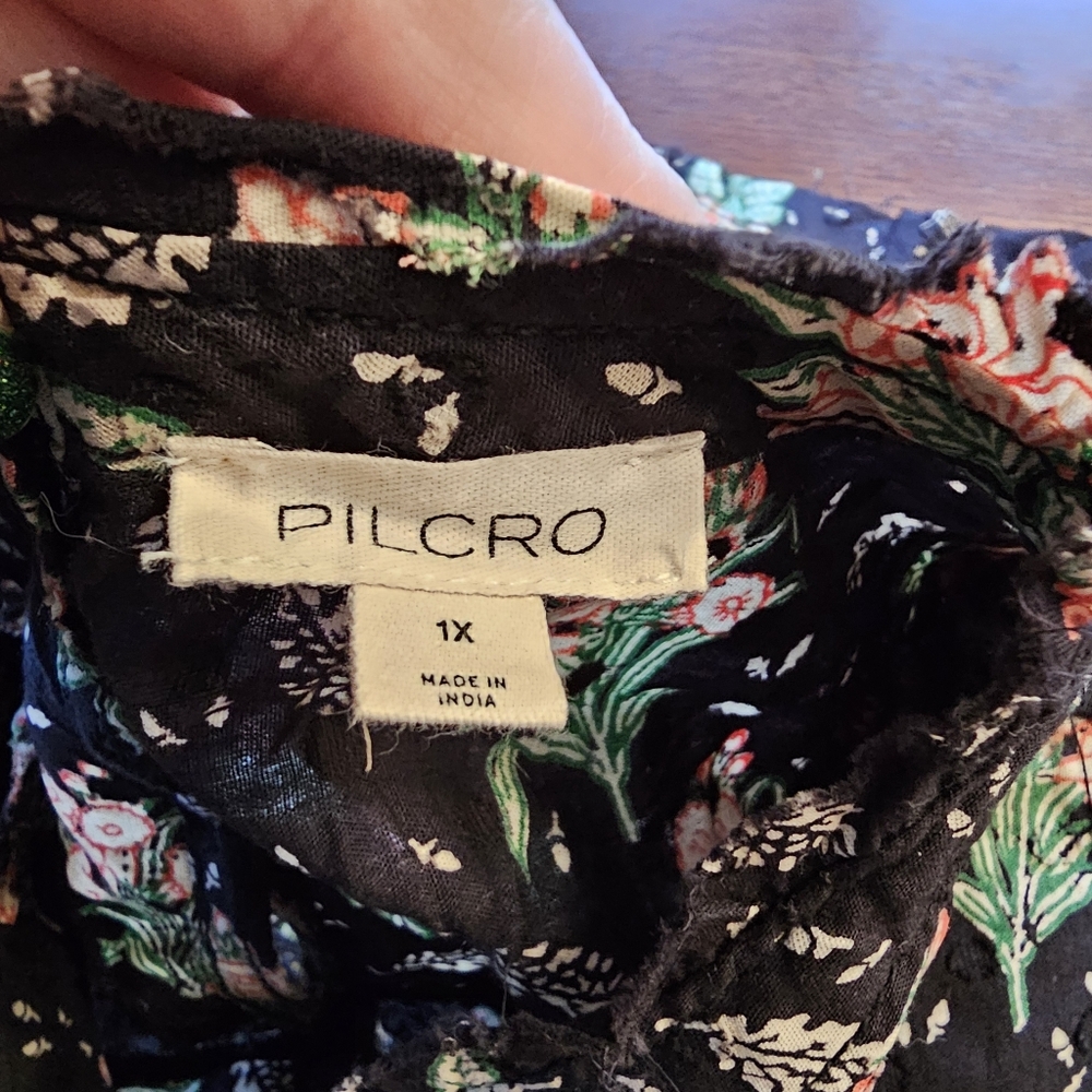 Pilcro Long-Sleeve Mock-Neck Swing Mini Dress Anthropologie 1X - Picture 3 of 16